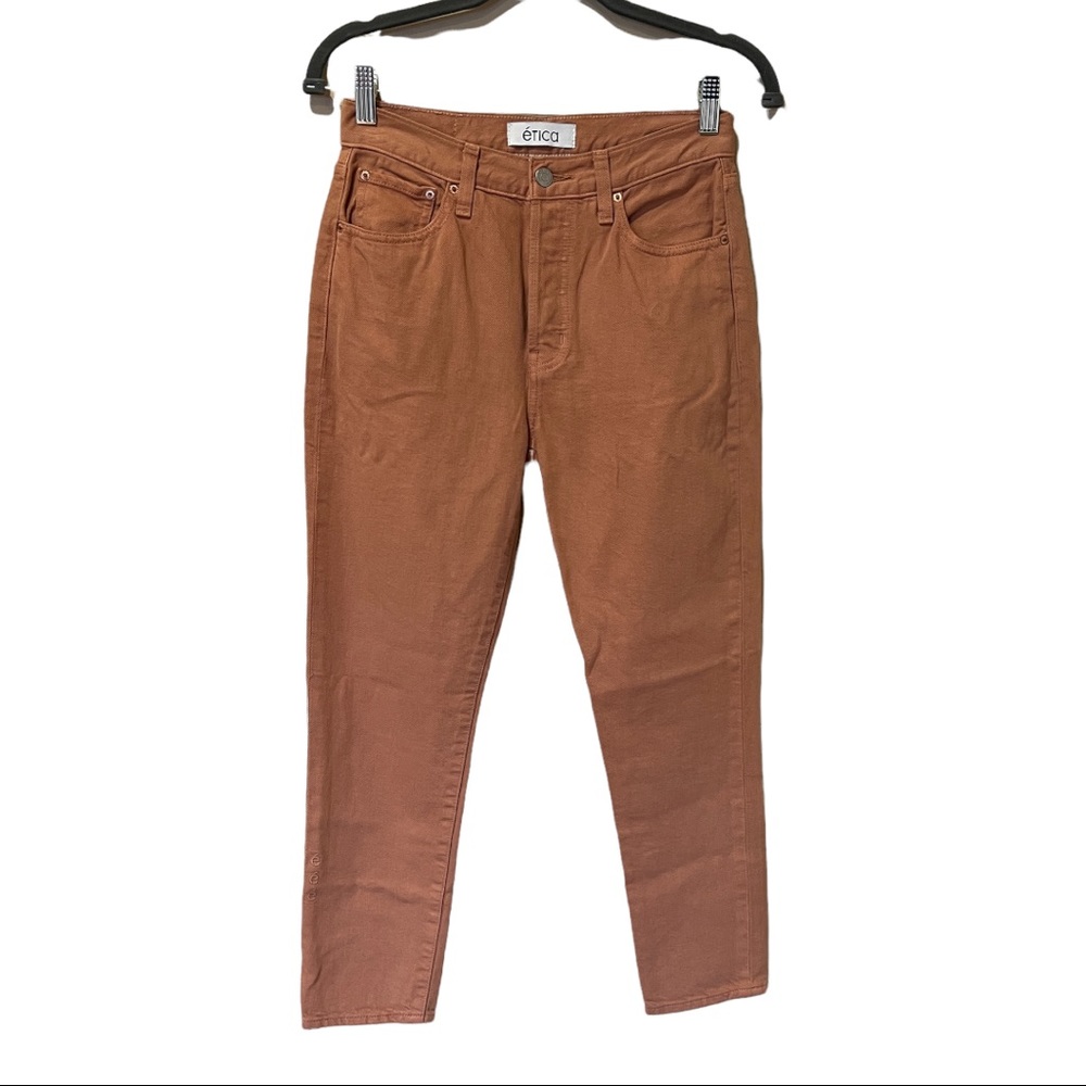 Ética Alex High Rise Skinny Ankle Jeans in Coffee NWOT (25) - Picture 4 of 12